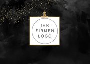 Neujahrskarte schwarz 'Happy New Year' Firmenname 2