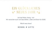 Neujahrskarte Zwölf Uhr und Feuerwerk 3