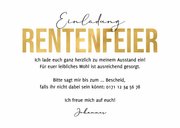 Rentenfeier Einladungskarte Ticketlook Retro  3