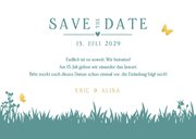 Save-the-Date Karte Paar Scherenschnitt Fahrrad 3