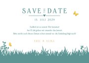 Save-the-Date Karte Paar Scherenschnitt Fahrrad 3