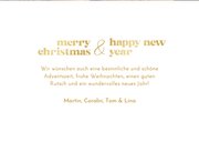 Schlichte Fotocollage weihnachtlich gold mit 4 Fotos 3