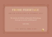 Stilvolle Weihnachtskarte altrosa mit drei eigenen Fotos 3
