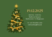 Ticket-Einladungskarte Weihnachtsfeier geschäftlich grün 2
