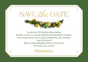 Ticket-Einladungskarte Weihnachtsfeier geschäftlich grün 3