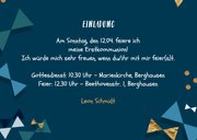 Trendy Einladung zur Kommunion mit Fotos innen 3