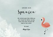 Trendy Urlaubskarte mit eigenen Fotos und Flamingo 3