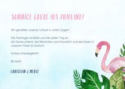 Tropische Urlaubskarte mit eigenem Foto und Flamingo 3