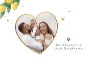 Umzugskarte Einladung Einweihung Zitrusfrüchte Fotocollage 2