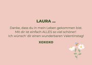 Valentinskarte 'I love you' Blumen und Bienen 3