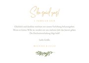 Verlobungskarte Aquarellzweige & Goldschrift 3