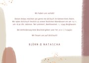 Verlobungskarte Pinselstriche kupfer 3