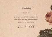 Verlobungskarte Vintagerosen auf Kraftpapier 3