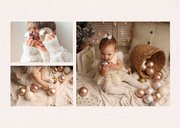 Weihnachtliche Fotocollage Frohes Fest mit 5 Fotos 2