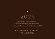 Weihnachtliche Fotokarte Goldschrift 2026 Weihnachtsgrüße  3