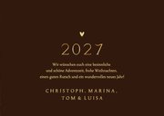 Weihnachtliche Fotokarte Goldschrift 2027 Weihnachtsgrüße 3