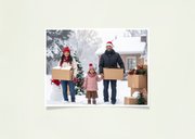 Weihnachtliche Umzugskarte Tannenzweige 'Happy New Home'  2