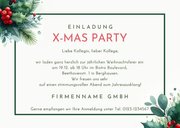 Weihnachtsfeier Einladungskarte Firma botanisch Aquarell 3