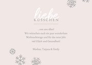 Weihnachtskarte Foto 'liebe Küsschen' rosa 3