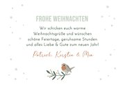 Weihnachtskarte Fotos, Mond & Rotkehlchen 3