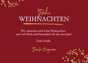 Weihnachtskarte mit drei Fotos, Konfetti und Stern 3