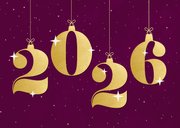 Weihnachtskarte mit Weihnachtskugeln 2026 2
