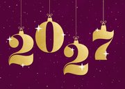 Weihnachtskarte mit Weihnachtskugeln 2027 2