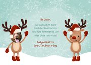 Weihnachtskarte Rentiere mit Fotos 3