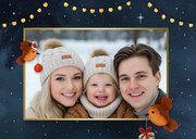 Weihnachtskarte Weihnachtsdackel Geschenke im Schnee 2