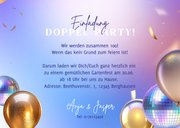 Zusammen feiern 100 Fotokarte Doppelparty Luftballons 3