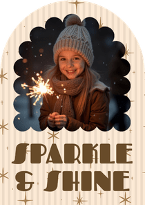 Grußkarte Neujahr Foto 'Sparkle & Shine'