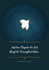 Beileidskarte mit Friedenstaube