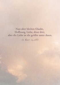Beileidskarte Wolken Sonnenuntergang Rosa Pastell Psalm