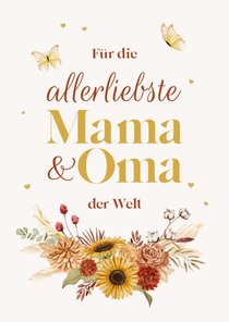 Blumen-Grußkarte zum Muttertag für Mama & Oma