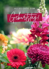 Blumenkarte Glückwunsch Geburtstag