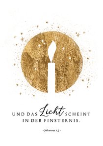 Christliche Neujahrskarte 'Licht in der Finsternis'