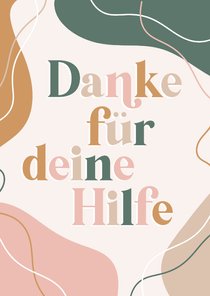 Dankeskarte abstrakt 'Danke für deine Hilfe'