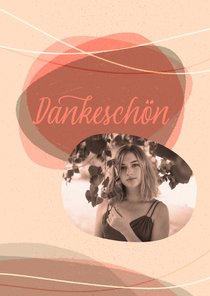 Danksagung mit abstraktem Motiv im Boho-Stil