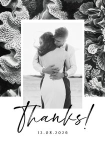 Danksagung 'thanks' mit eigenem Foto und Unterwasserwelt