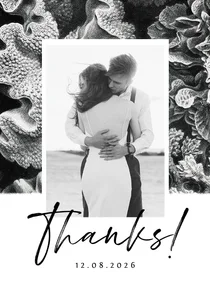 Danksagung 'thanks' mit eigenem Foto und Unterwasserwelt