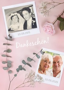 Danksagungskarte Hochzeitstag Fotos & Rose