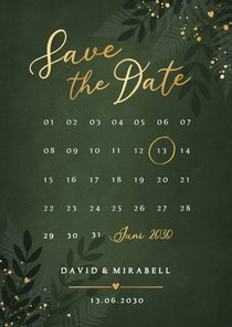 Dunkelgrün Savet he Date Botanisch Goldkleckse