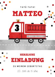 Einladung 3. Geburtstag Feuerwehr