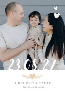 Einladung Hochzeit & Taufe Foto und Datum