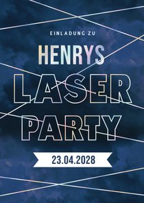 Einladung Kindergeburtstag zur Laserparty 