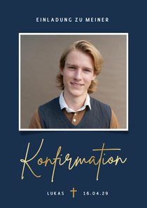 Einladung Konfirmationsfeier mit Foto