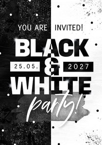 Einladung Mottoparty Black & White