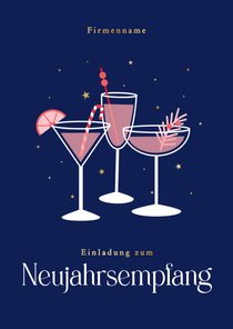 Einladung Neujahrsempfang Cocktails & Sternchen