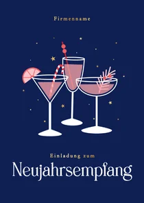 Einladung Neujahrsempfang Cocktails & Sternchen