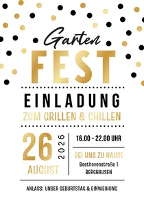 Einladung zum Gartenfest Konfetti